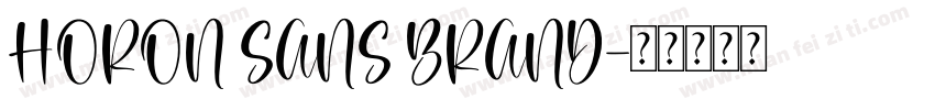 HORON SANS BRAND字体转换